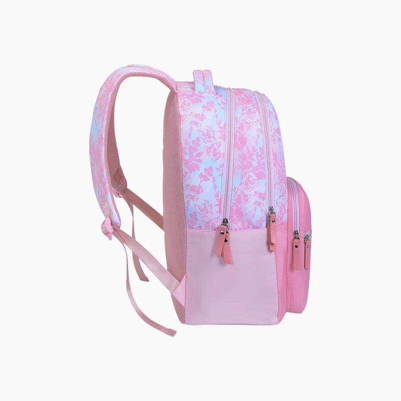بوز Printed Backpack with Adjustable Straps and Zip Closure - 6x12x21 cms